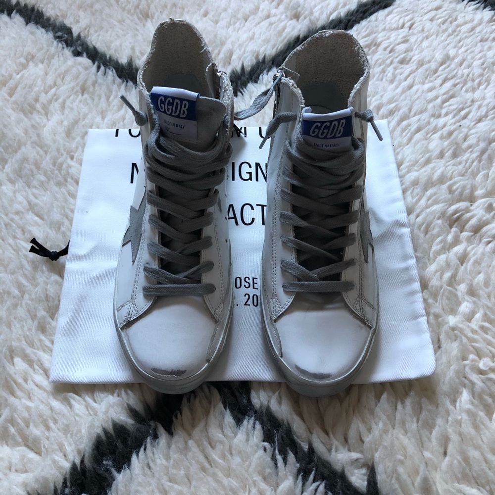 NEW Golden Goose White Silver Blue Francy - Picture 7 of 13